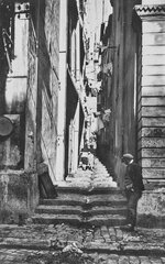 La rue Cambe d'Aragne (Araignée) Place Vivaux, vers la rue de La Caisserie 
