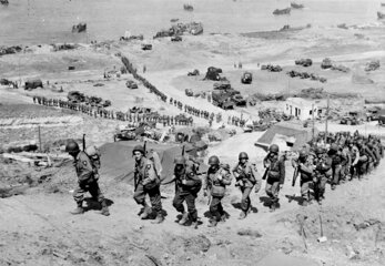 La 2e division d'infanterie à Omaha Beach, le 7 juin (J+1). Ici, au lieu-dit Le Ruquet.